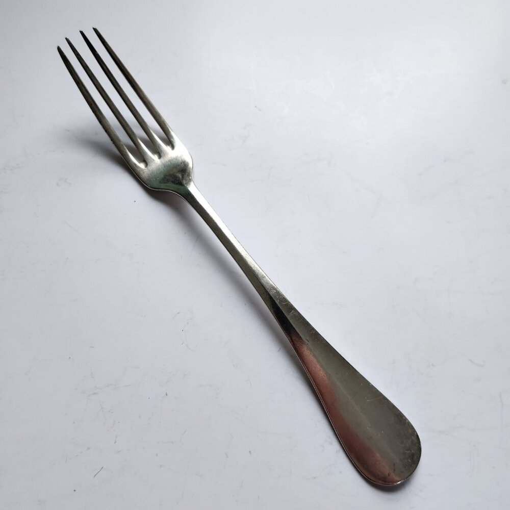 Vintage Christofle French Silverplate Fork Hallmark Stamp Mid‑Century Design